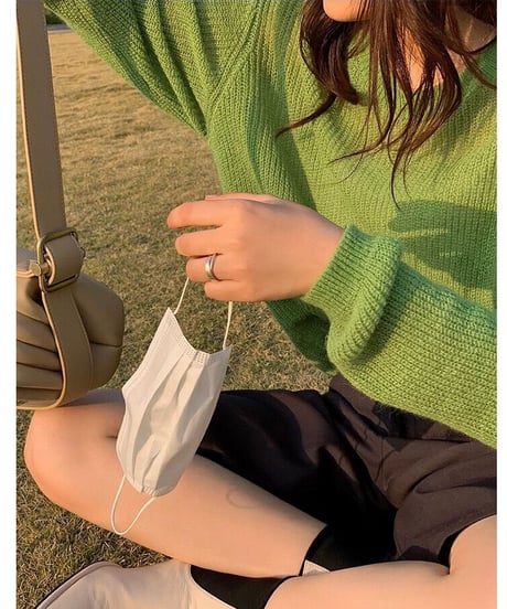 u neck sheer knit/5color