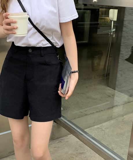 [OUTLET]high-waist short pants/2color