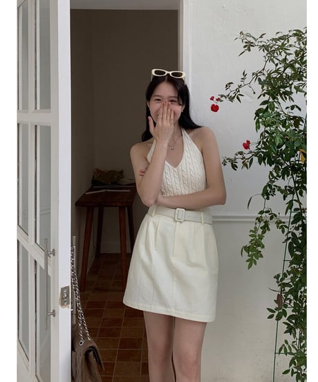 waist belt box skirt/2color(ネコポス)