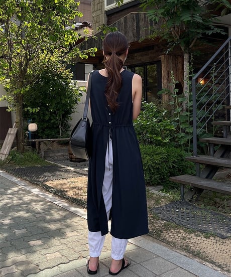back butoon one-piece/2color
