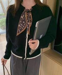 [OUTLET]scarf knit cardigan/3color