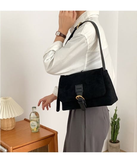 suede shoulder bag/3color