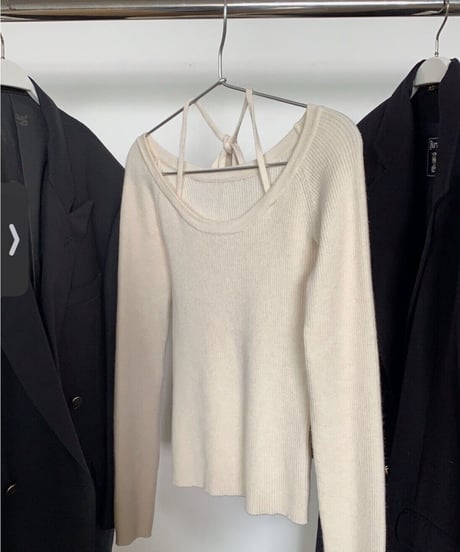 neck ribbon tops/2color(ネコポス)