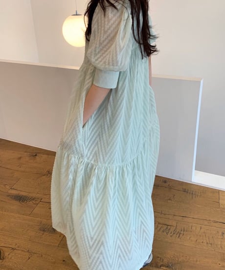 airy puff sleeve OP/2color