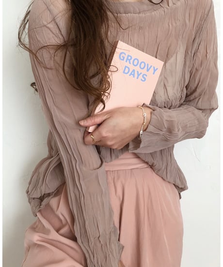 [OUTLET]chiffon pleats tops/4color（ネコポス対象）