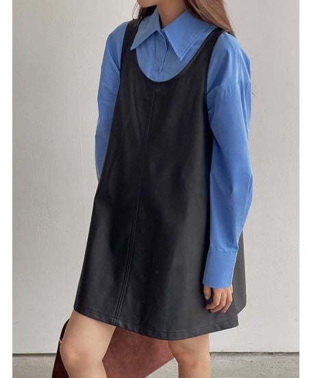 eco leather jumper skirt