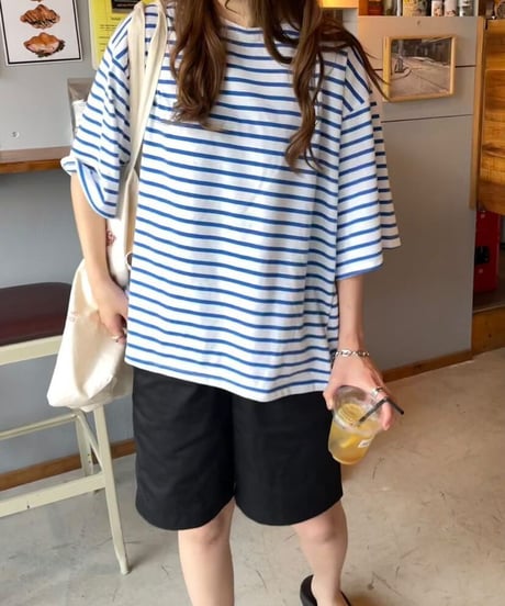 border flare tee/4color(ネコポス)
