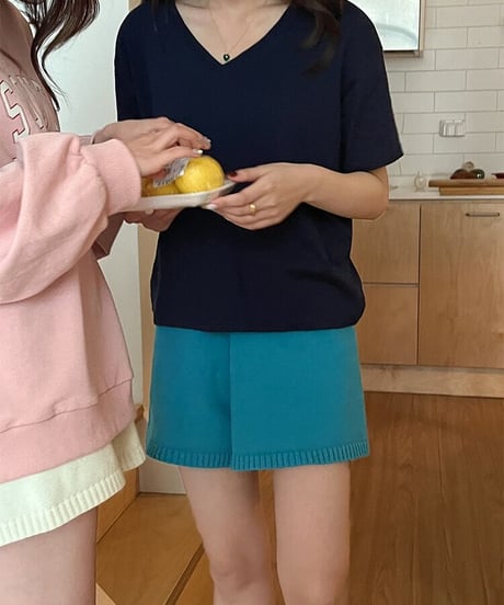 knit short pants/3color