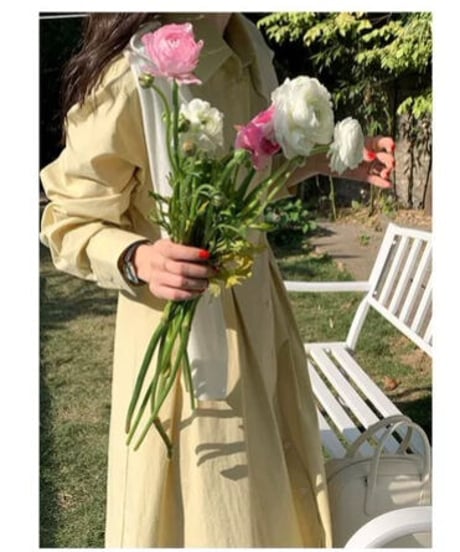 waist tuck shirt dress/3color