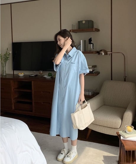 light denim shirt OP(half sleeve)