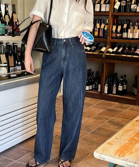 (standard)high rise straight denim/3color