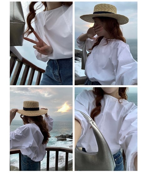 back design blouse/2color