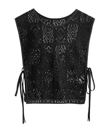 flower crochet vest/2color(ネコポス)