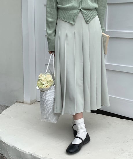 box pleats skirt/2color