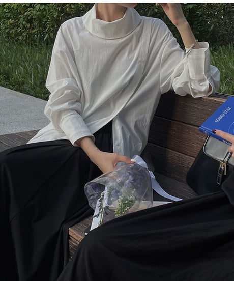 tencel design blouse shirt/3color(ネコポス)