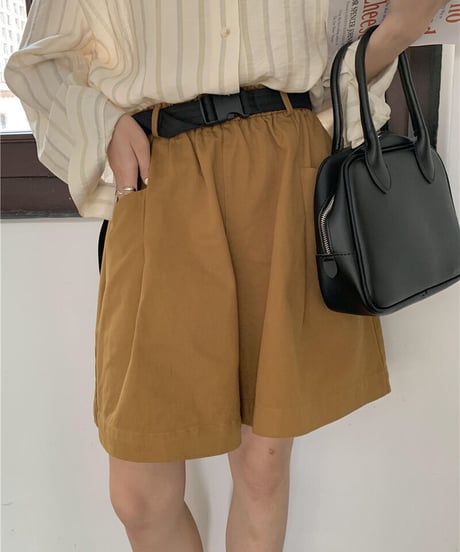 half work pants & belt/3color