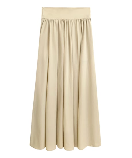 tuck flare maxi skirt/3color