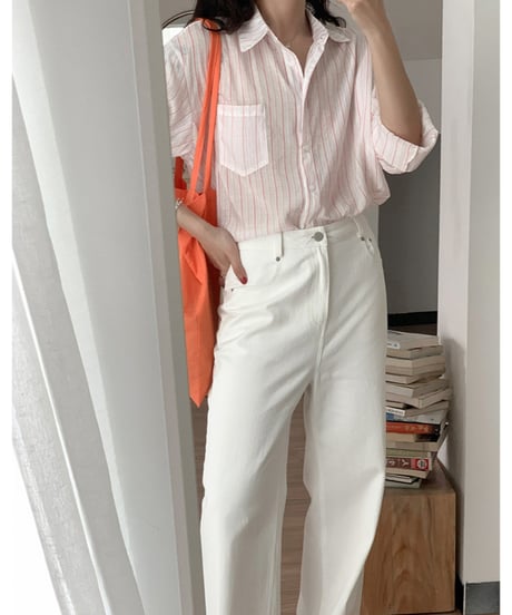 sheer stripe shirt/3color(ネコポス)
