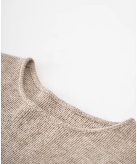 basic rib knit long-T/3color