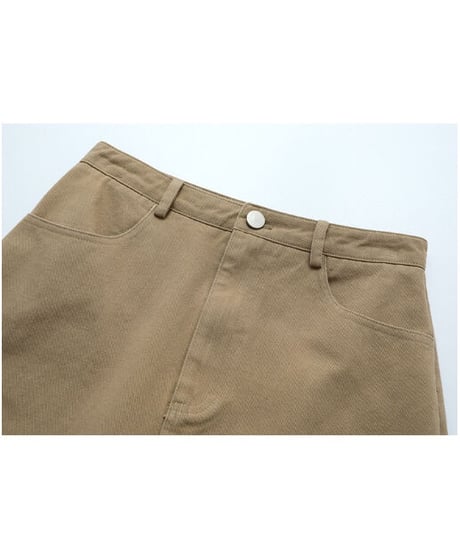 [OUTLET]A line color denim skirt/2color