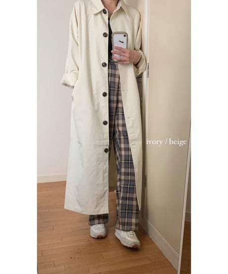 [OUTLET]long sten collar coat/2color