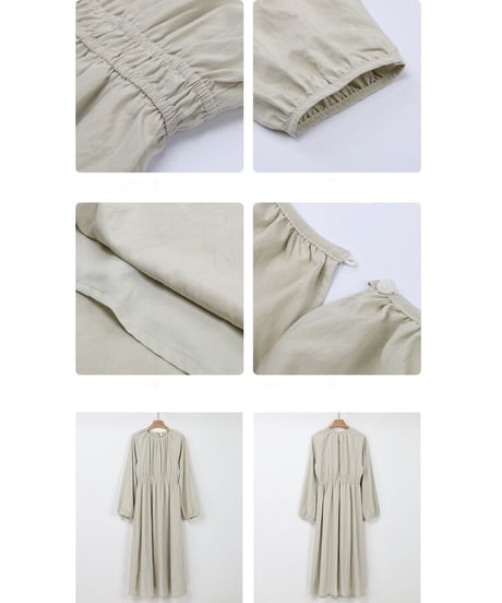 airy long dress/3color
