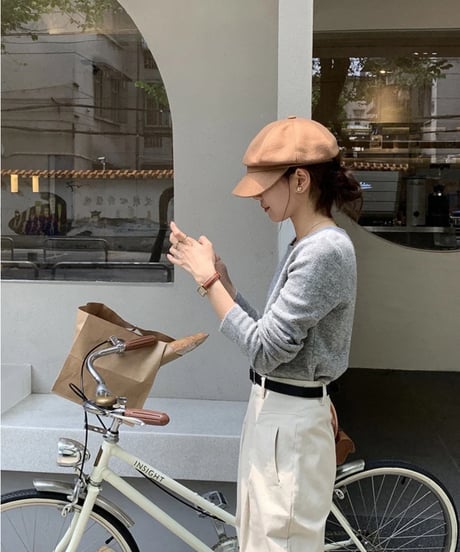 basic rib knit long-T/3color