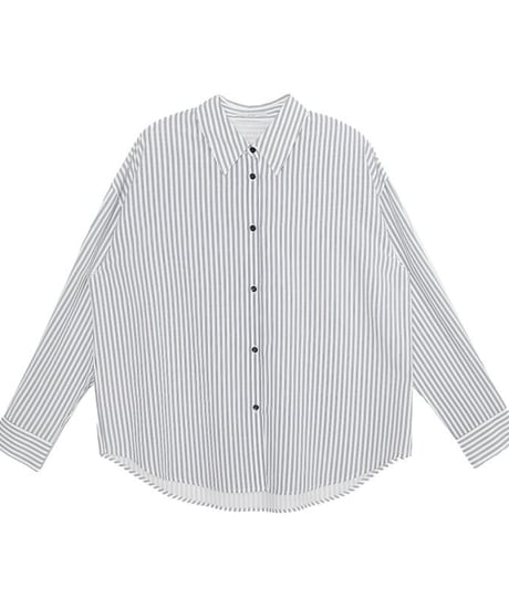 stripe over shirt/3color