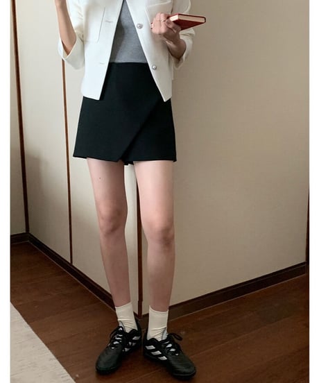 wrap design short pants/2color