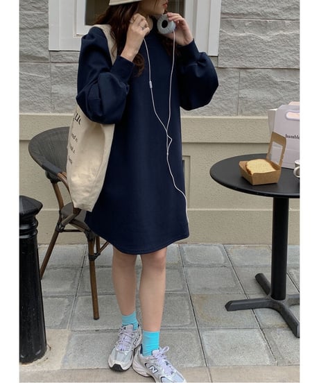 balloon sleeve middle one-piece/2color
