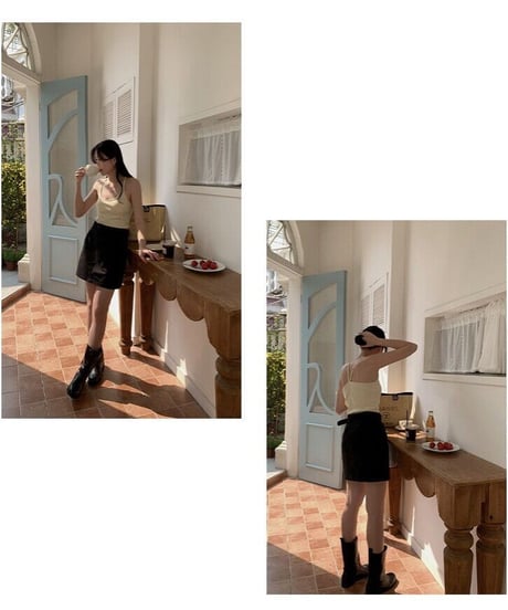 waist belt box skirt/2color(ネコポス)