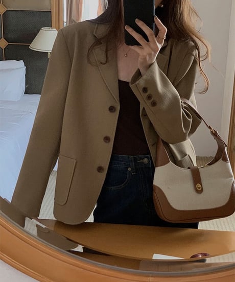 basic tailored jacket/2color