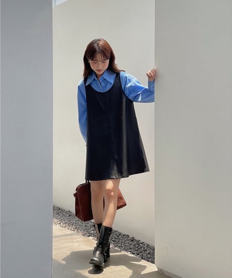 eco leather jumper skirt