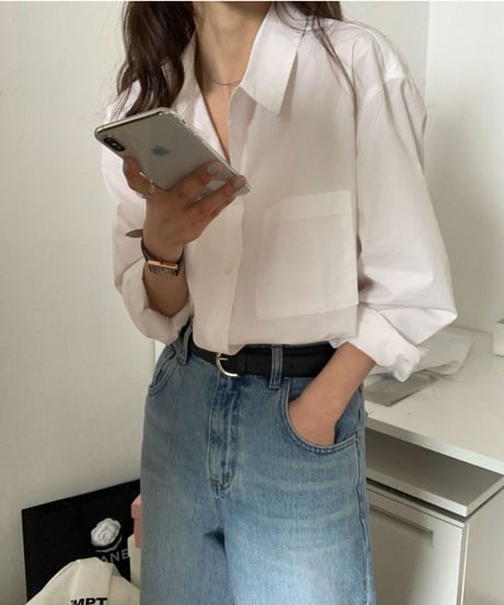 [OUTLET]double pocket color shirt/5color
