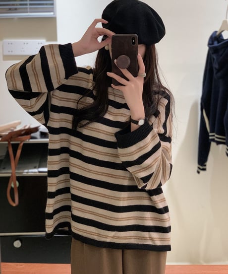 mulch color border knit PO/2color