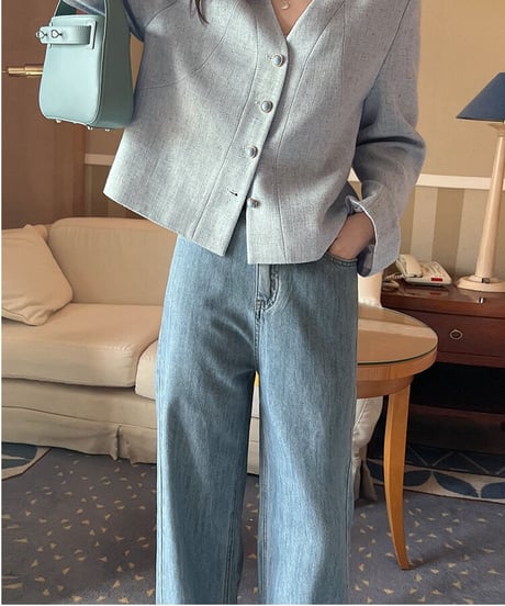 (standard)high rise straight denim/3color