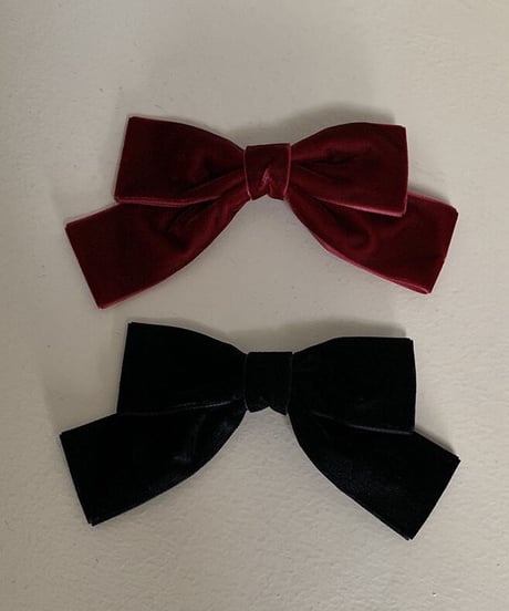 ribbon hair clip/2color(ネコポス)