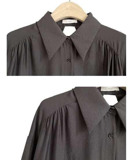 satin back open shirt