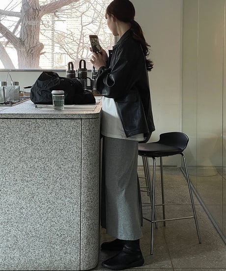 sweat long skirt /5color