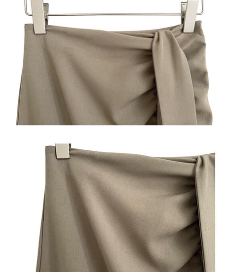 ribbon tight long skirt/2color