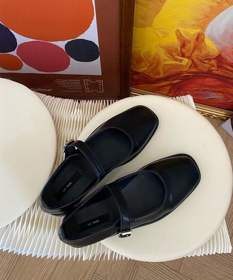 strap flat pumps/3color