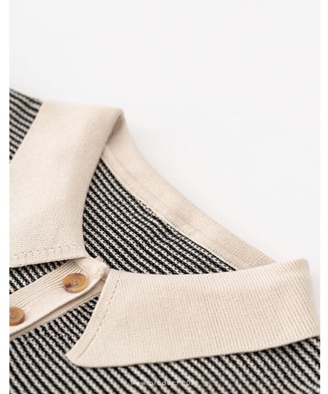 border polo summer knit/3color
