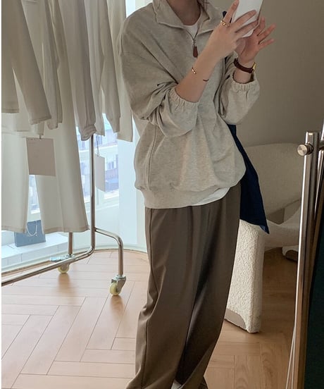 [OUTLET]half zip up pullover/3color