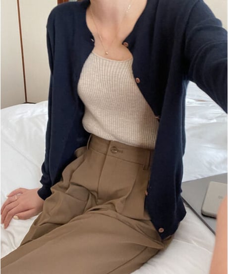 roll-up tuck slacks/3color