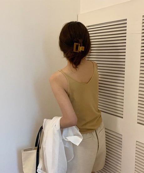 [OUTLET]V neck knit camisole/5color(ネコポス)