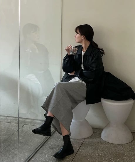 eco leather over blouson