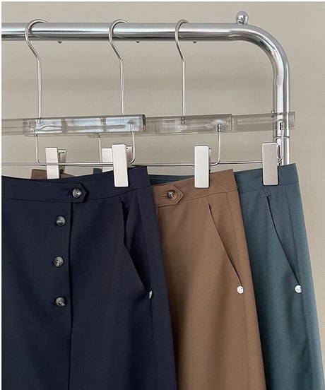 button pencil skirt/3color