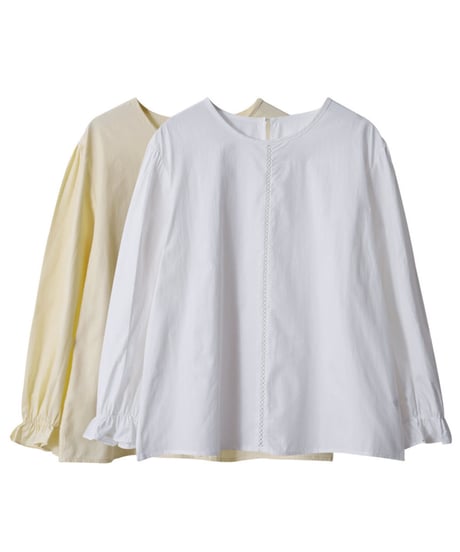 cotton simple blouse/2color(ネコポス)