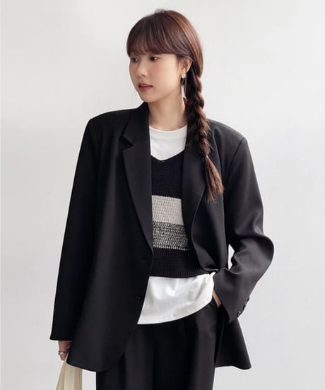color block knit tops/2color(ネコポス)