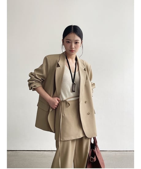 2way wrap layer slacks/2color